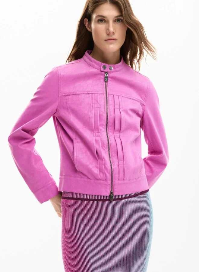 DESIGUAL Coat Faux Leather Effect